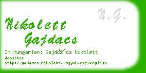 nikolett gajdacs business card